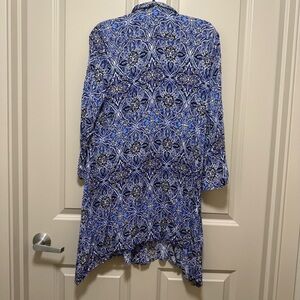 Blue Patterned Women's Top